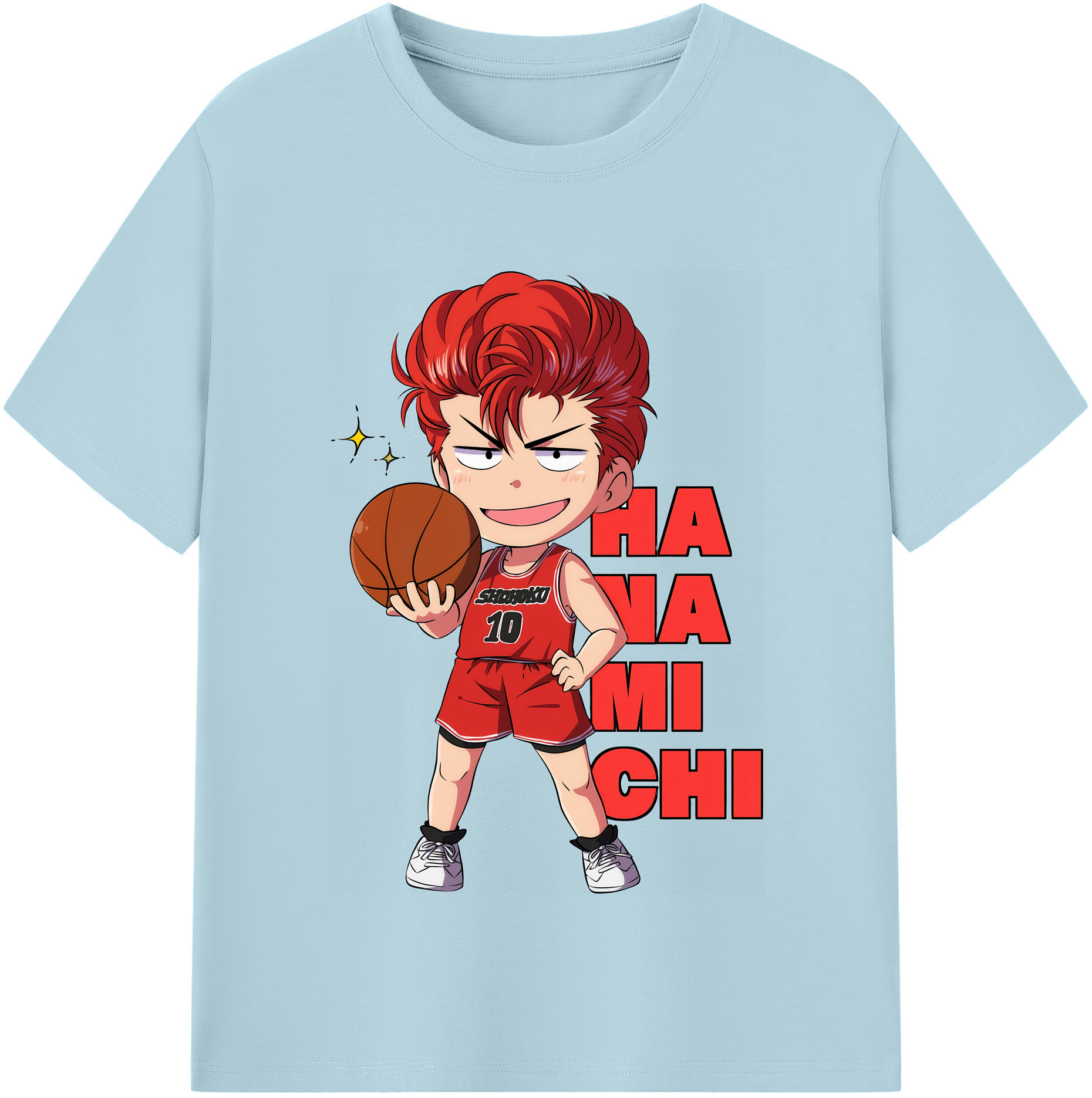 SLAM DUNK／スラムダンク 綿100％半袖Tシャツ（フロントプリント）